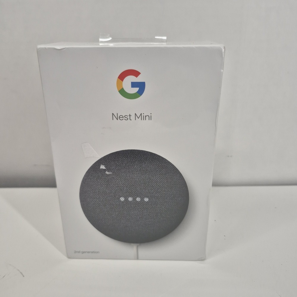 New Google Nest Mini 2nd Gen Smart Speaker Charcoal GA00781-US